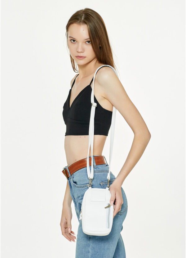 Сумка для телефона женская Sambag белая