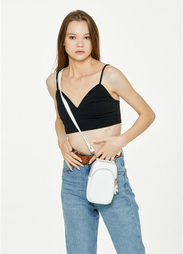 Сумка для телефона женская Sambag белая