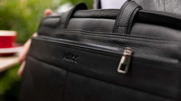 Сумка для ноутбука кожаная Miros Мюнхен черная