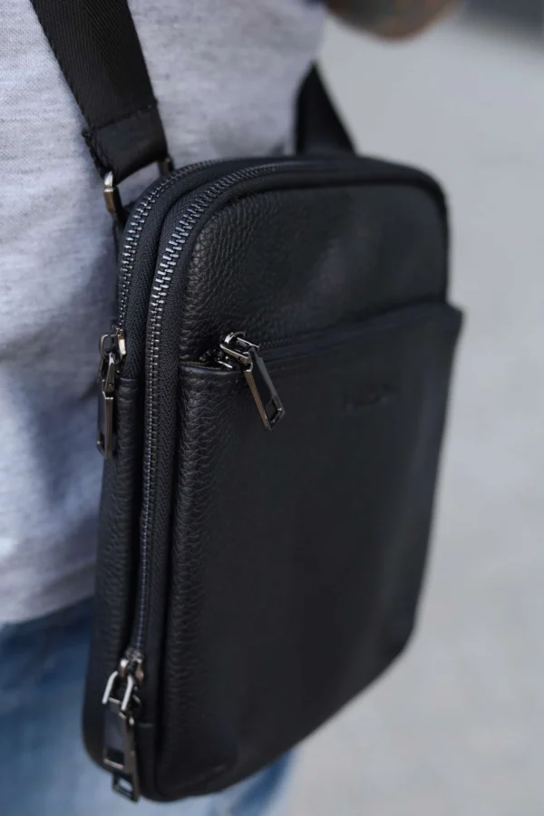 Сумка месенджер чоловіча Miros Антверпен чорна