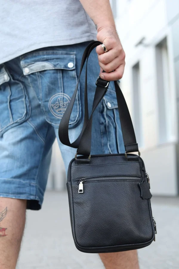 Сумка месенджер чоловіча Miros Антверпен чорна