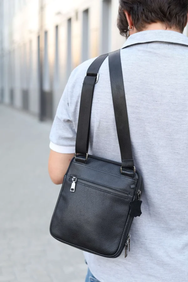 Сумка месенджер чоловіча Miros Антверпен чорна