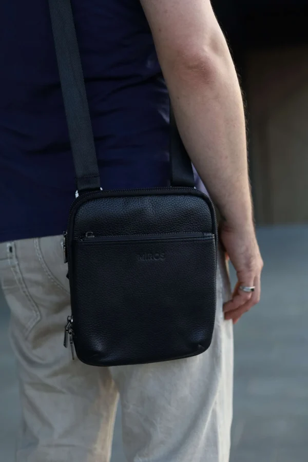 Сумка месенджер чоловіча Miros Антверпен чорна