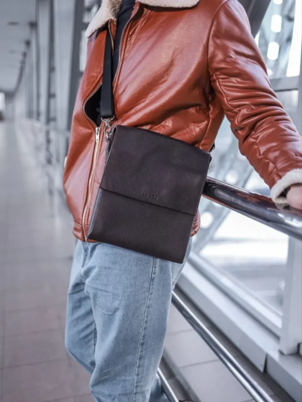 Сумка месенджер чоловіча Miros Лондон коричнева