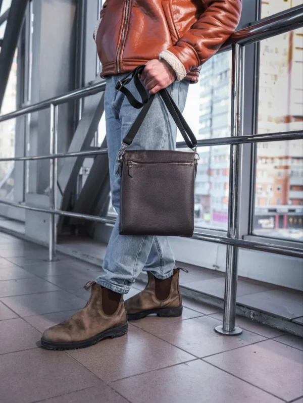 Сумка месенджер чоловіча Miros Лондон коричнева