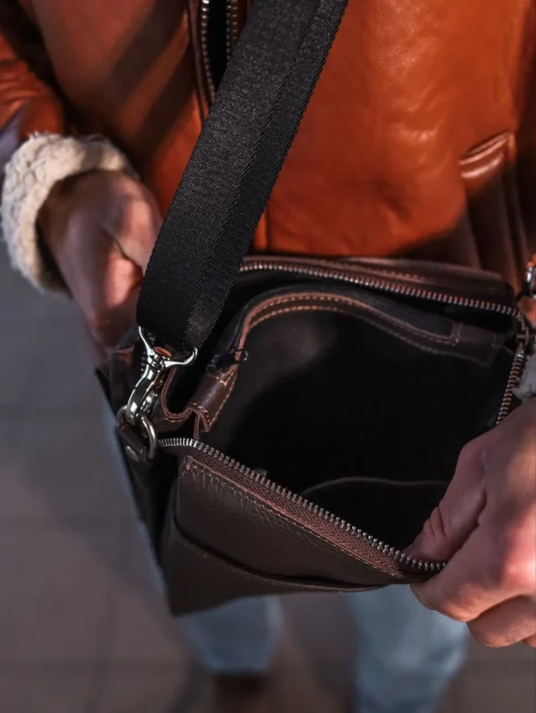 Сумка месенджер чоловіча Miros Лондон коричнева