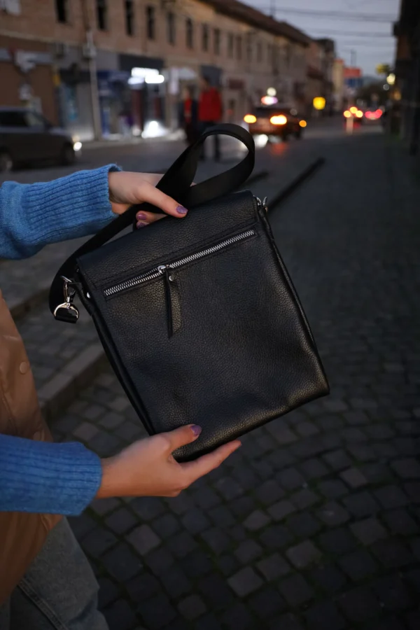 Сумка месенджер чоловіча Miros Лондон чорна