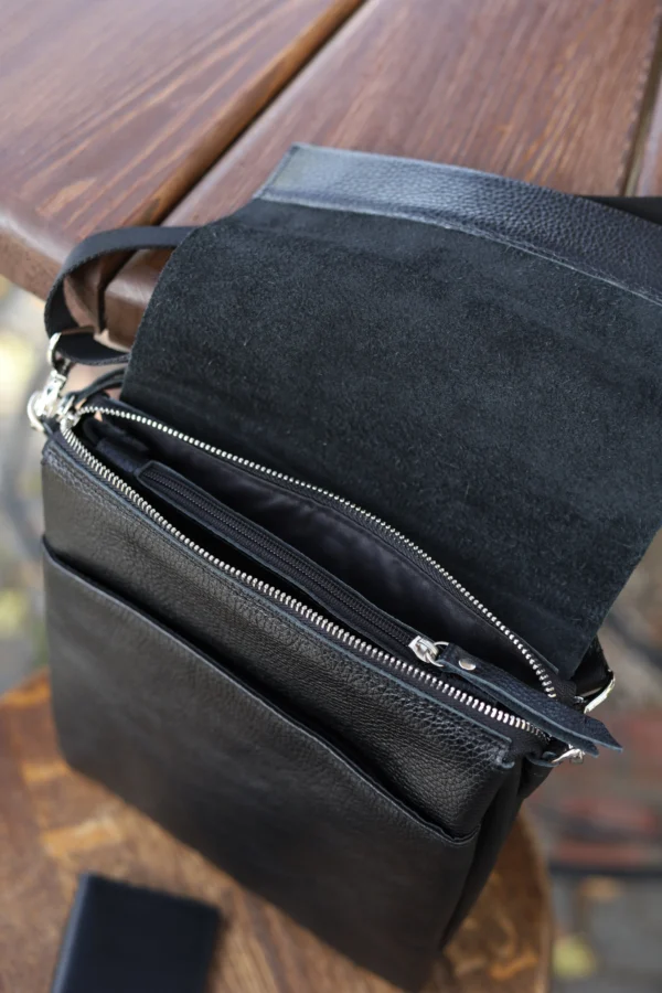 Сумка месенджер чоловіча Miros Лондон чорна