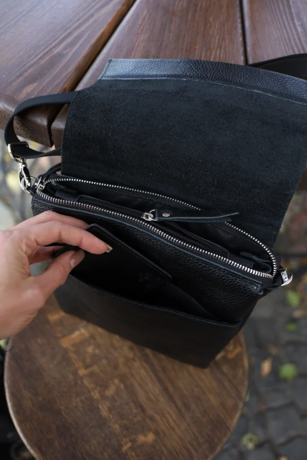 Сумка месенджер чоловіча Miros Лондон чорна